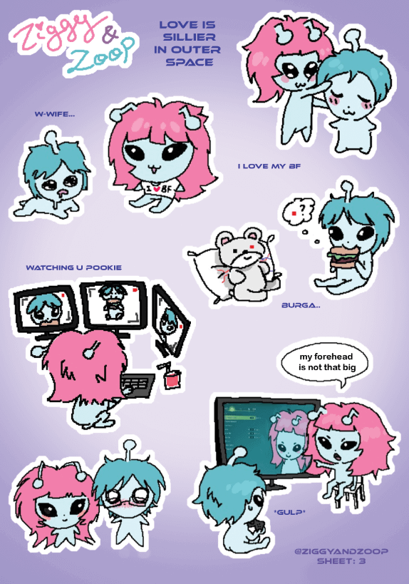 [Mutually obsessed] Sticker Sheet: 3 product image (1)