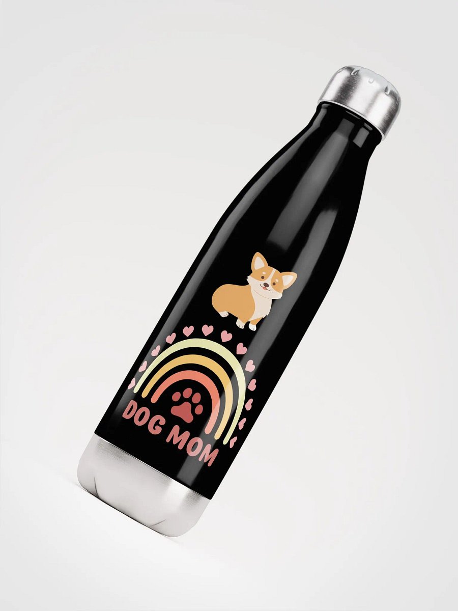 Rainbow Corgi Dog Mom Stainless Steel Water Bottle product image (4)