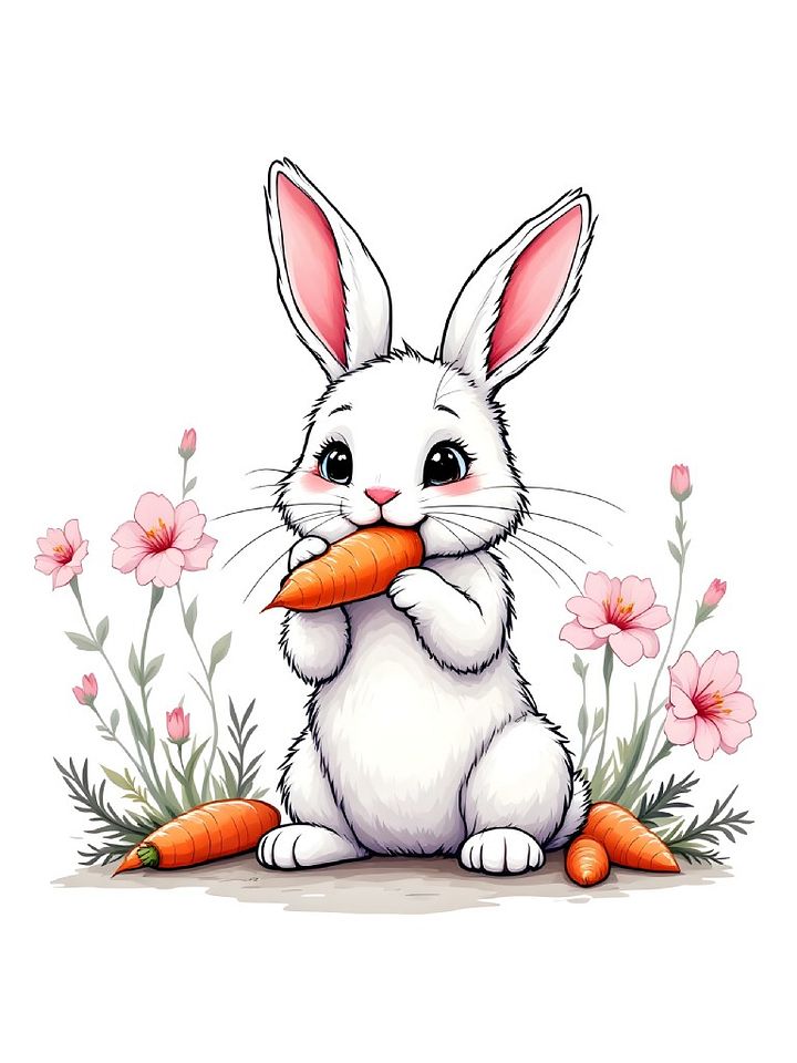 12 Animated Watercolor Rabbit Clipart Designs, Cute Animated Rabbits, Vibrant Rabbit Illustrations, Watercolor Rabbit Illustrations product image (1)