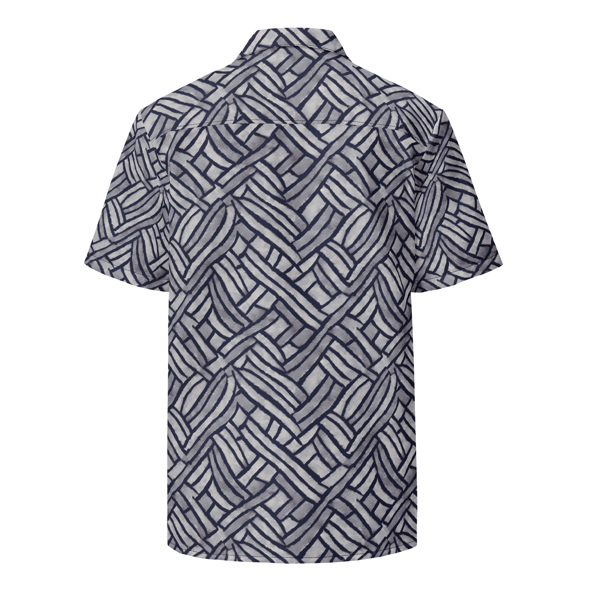 Grey Rectangles Hawaiian Shirt product image (2)