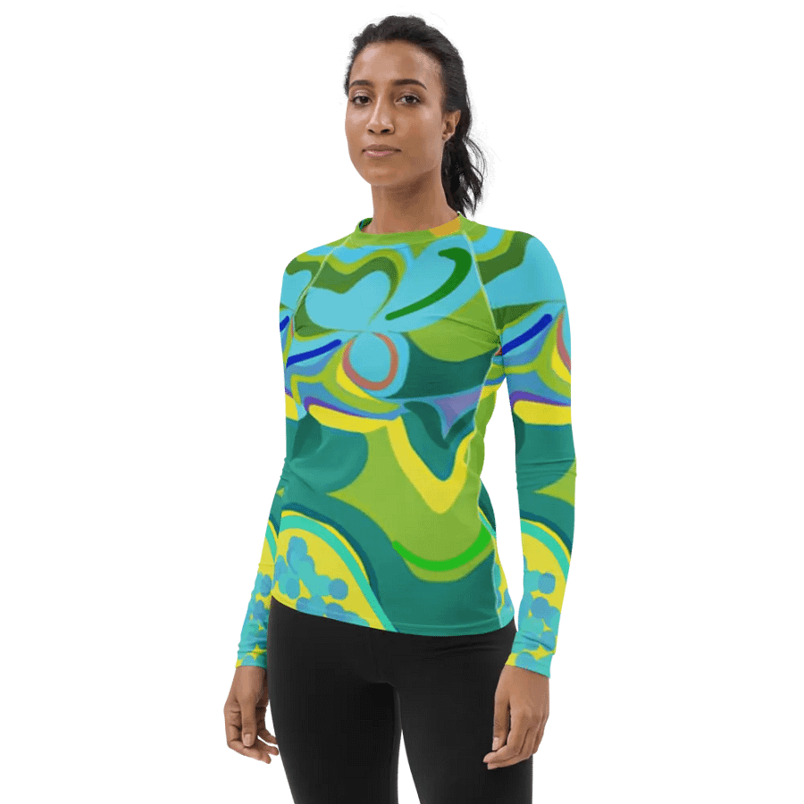 Vibrant Wave All-Over Rash Guard product image (3)