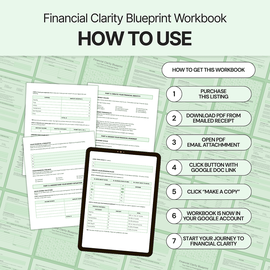 Financial Clarity Blueprint - Google Docs product image (7)