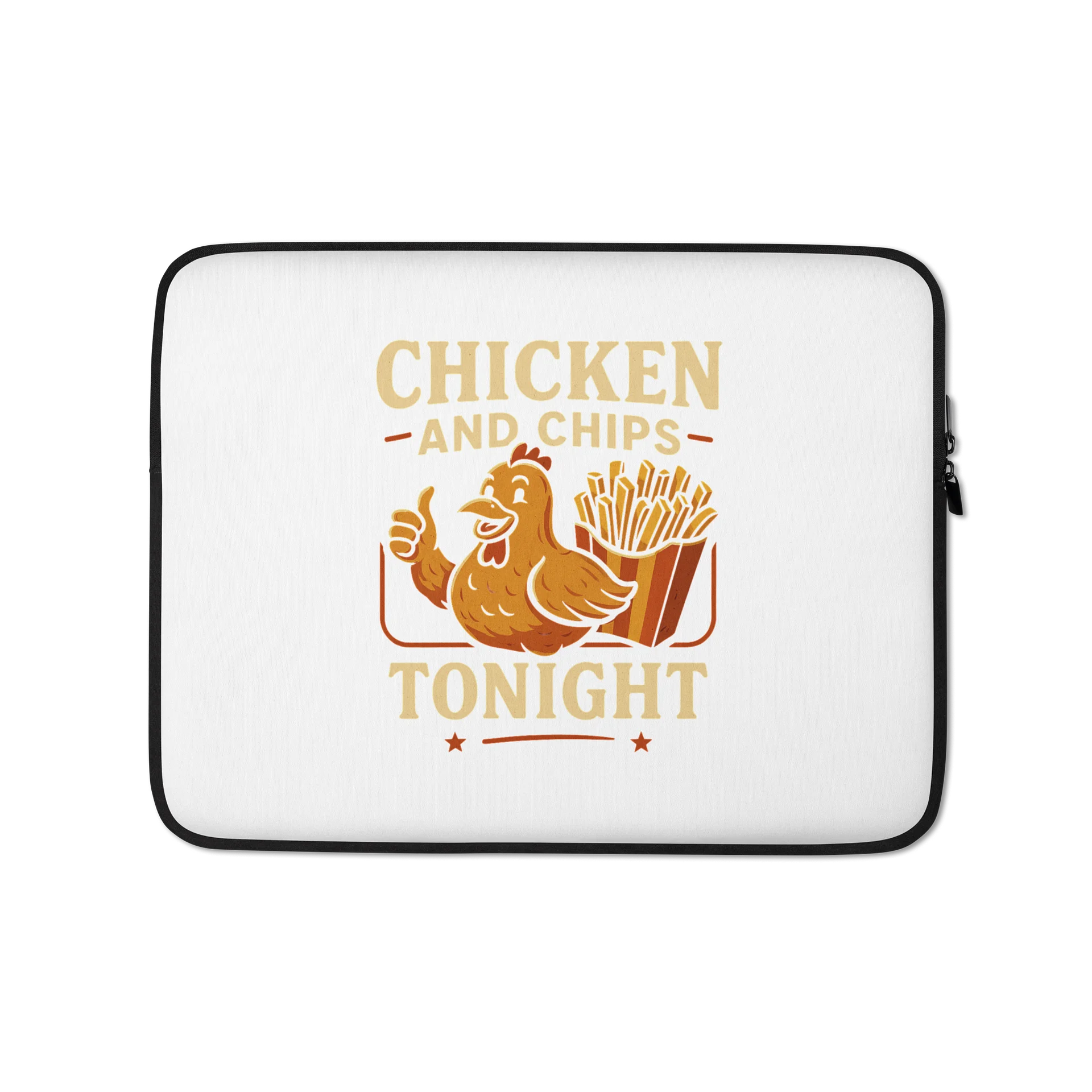 Retro Chick & Fries Laptop Sleeve product image (1)