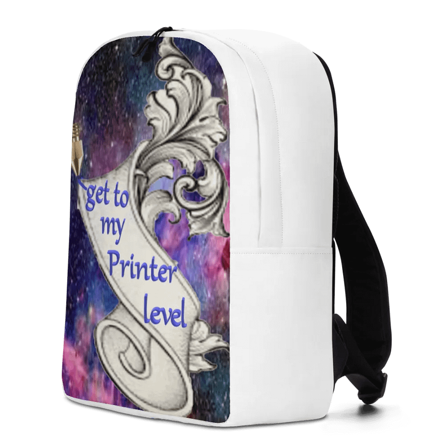 Minimalistischer Rucksacktasche mit dem Aufdruck ´´ get to my Printer level´´ product image (6)