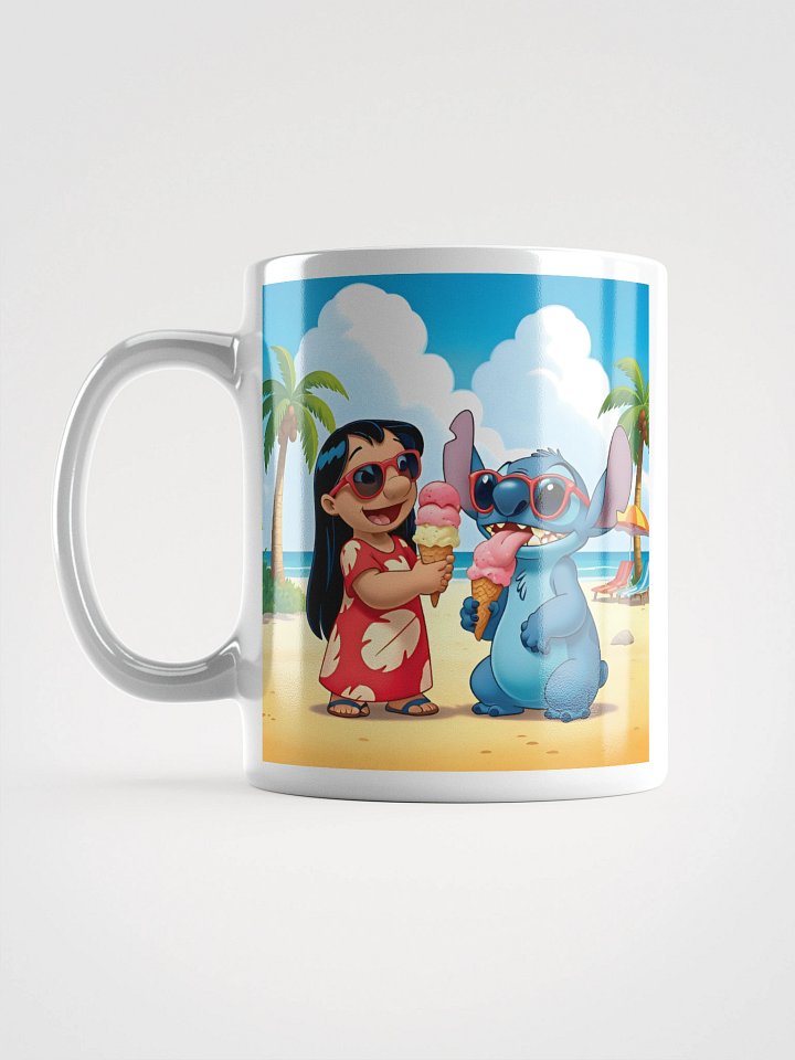 White Glossy Mug Lilo & Stitch product image (1)
