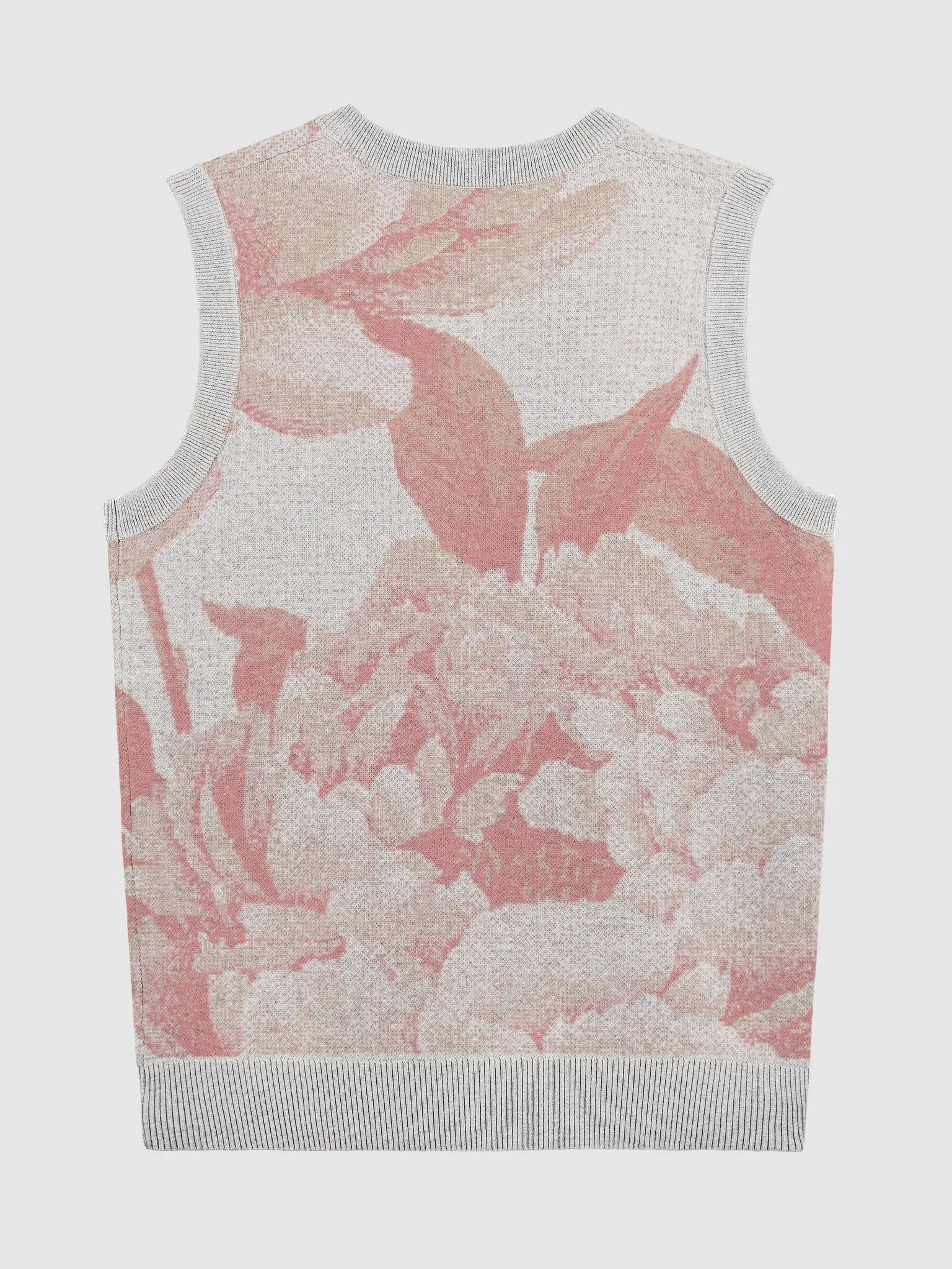 Floral Bliss Coral III Knitted V-Neck Vest product image (2)