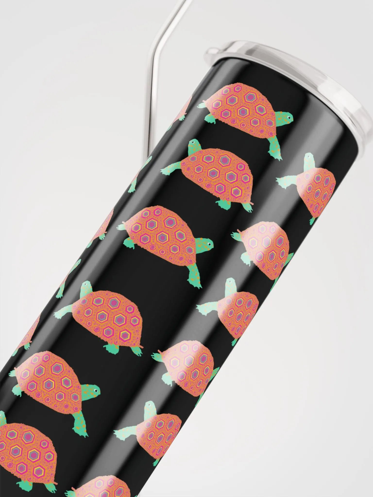 Miniaday Designs Orange Turtles Stainless Steel Tumbler product image (5)