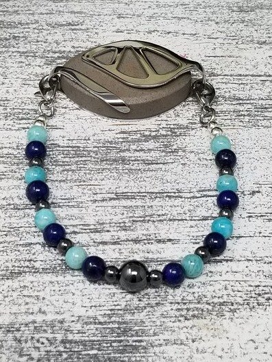 Empath Bracelet | Lapis Lazuli, Hematite & Amazonite | Handmade Accessory for Bellabeat Leaf Urban & Ivy product image (2)