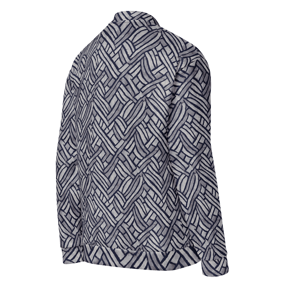 Grey Rectangles Bomber Jacket product image (4)