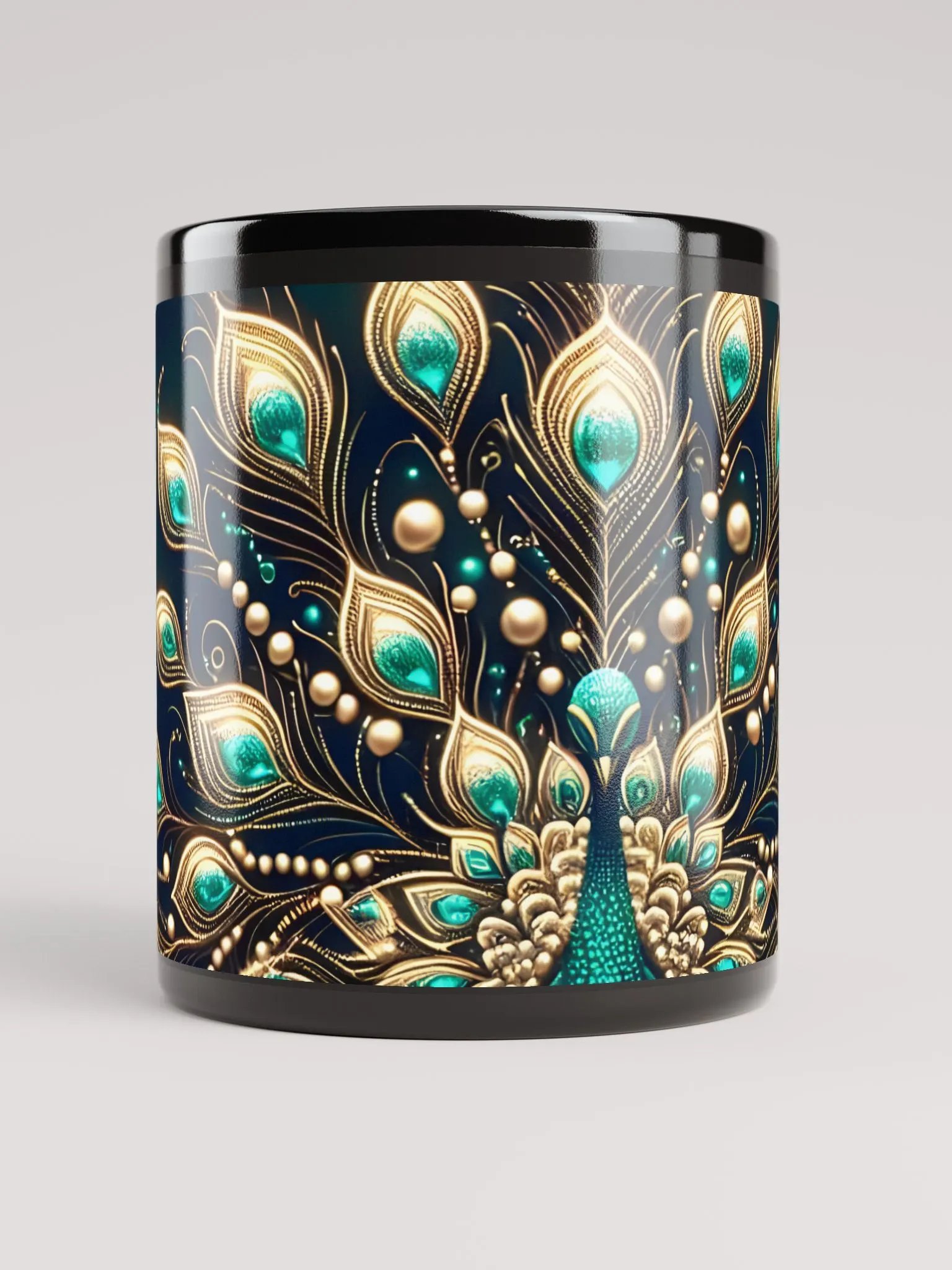 Ornate Peacock Feathers Mug product image (10)