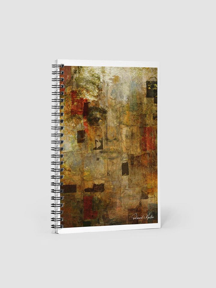 'Withdrawal' by Edward Martin: Mixed Media Collage:Earthy Collage Art Print: Spiral Notebook product image (1)