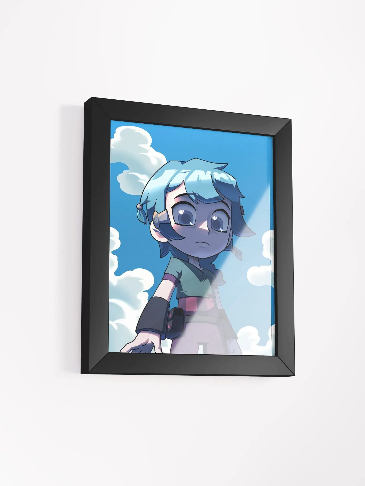 Blue Hair Girl Framed Poster product image (53)
