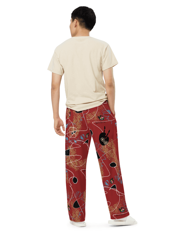 ScribbleWear #4 Wide Unisex Pants/Tomato product image (5)