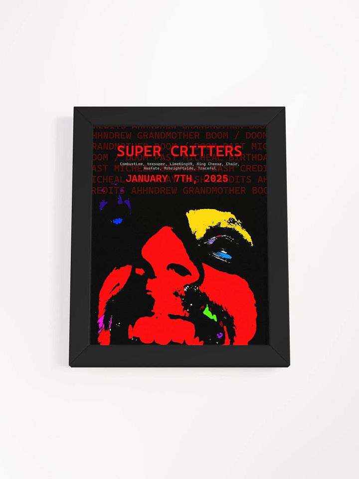 Super Critters Poster - Framed Matte Edition product image (1)