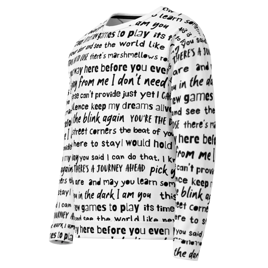 Lyric Cheat Sheet Sweatshirt. product image (3)