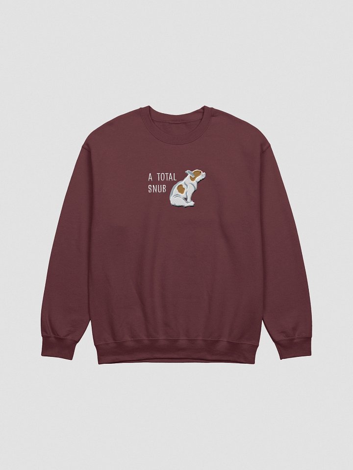 A Total Snub Sweatshirt (Embroidered) of a French Bulldog(Pied Brown) product image (4)