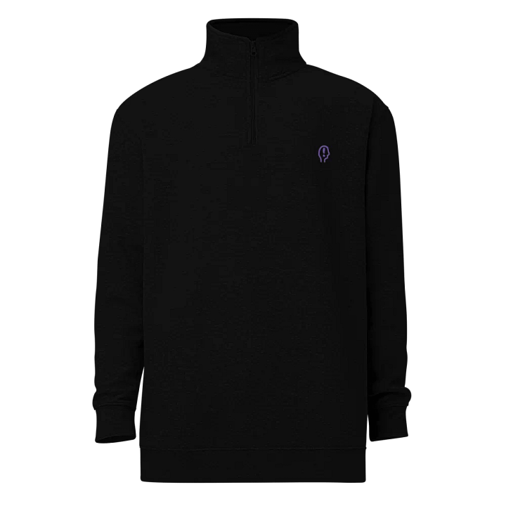 EXCLAIMING MENTALLY (purple) embroidered quarter zip product image (2)