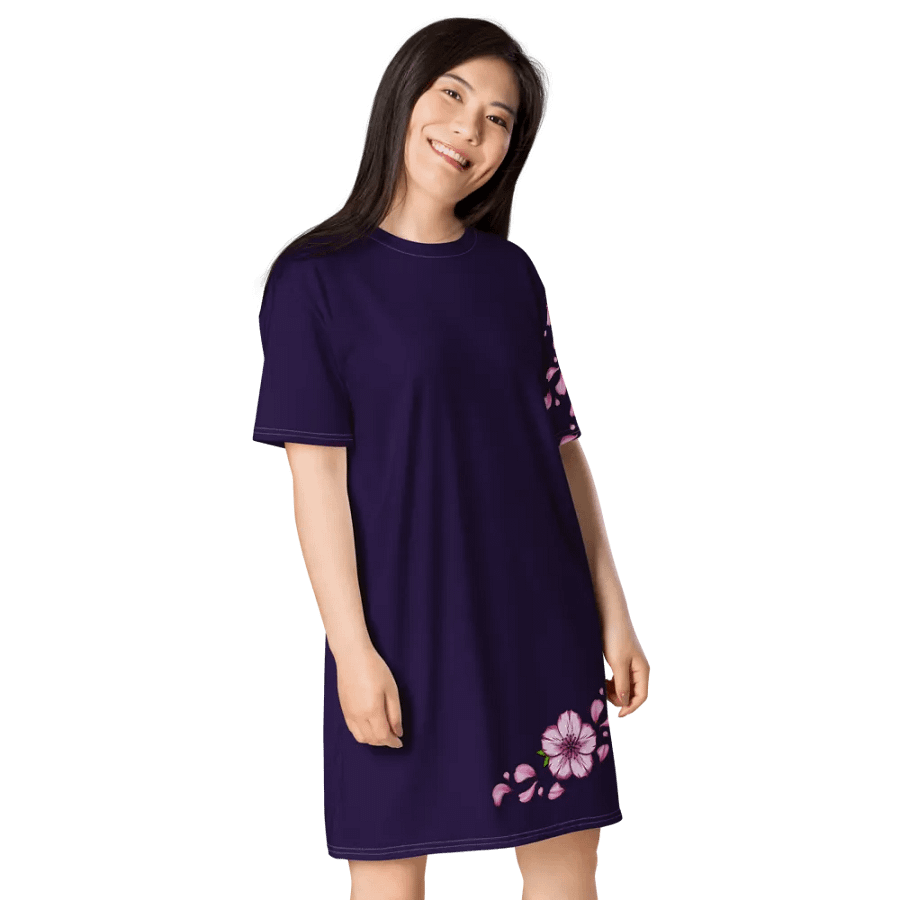 "Blossomz After Midnight" T-Shirt Dress product image (5)