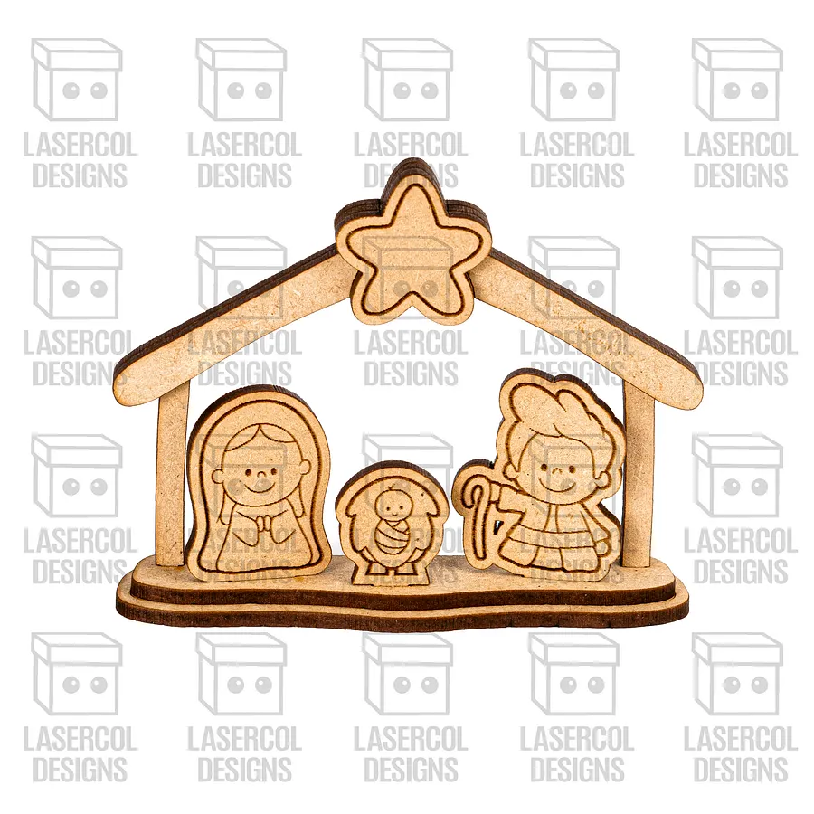 Small Nativity Scene Gift Set 4 - Christmas - Laser Cut Files product image (3)