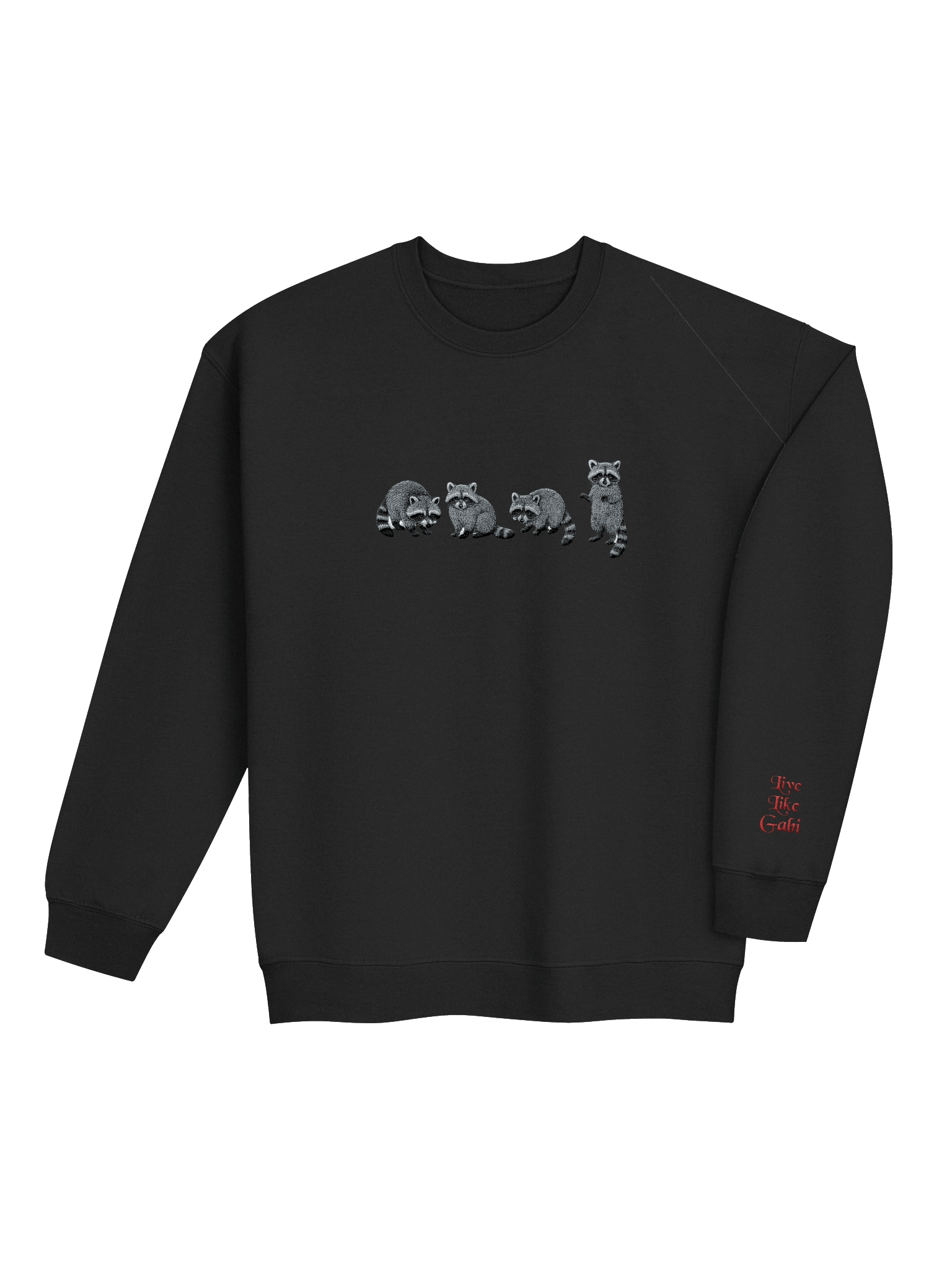 Live Like Gabi's Signature Embroidered Raccoon Crewneck Sweatshirt product image (2)