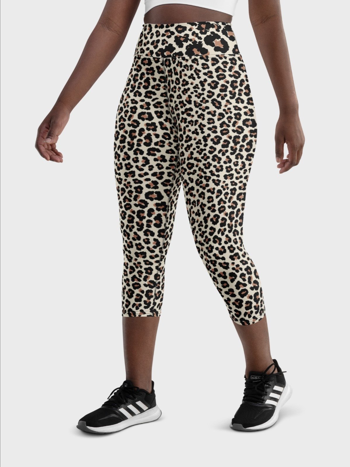 Capri Leggings "Abstract Animal Leopard Skin Fur Pattern" product image (2)