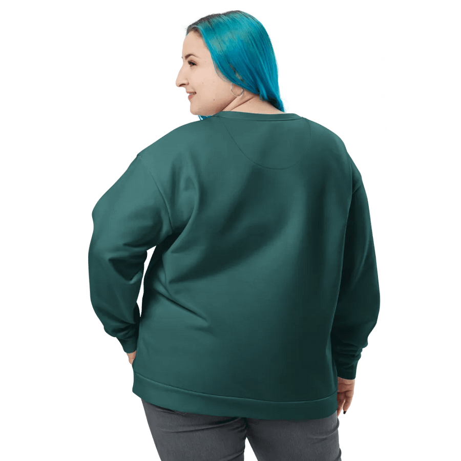 Plain Teal Green Soft Summer Unisex Recycled Polyester Heavyweight Premium Sweatshirt by Treasure Pie product image (11)