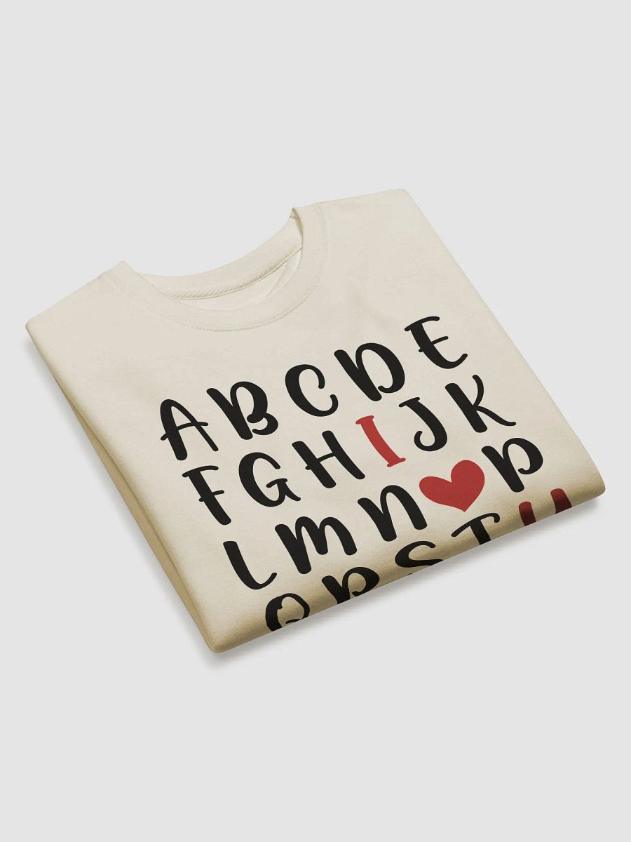 "I Love U Alphabet" Cream Sweatshirt product image (3)
