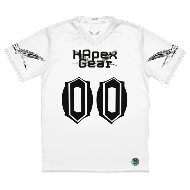 Rover - White - Recycled Unisex Sports Jersey - Black HApex Gear Black Logo product image (2)