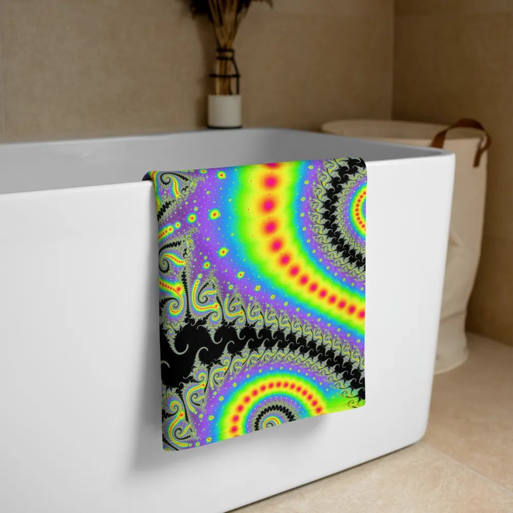 Fractal Bath Towel - Fluorescent Nebula product image (3)