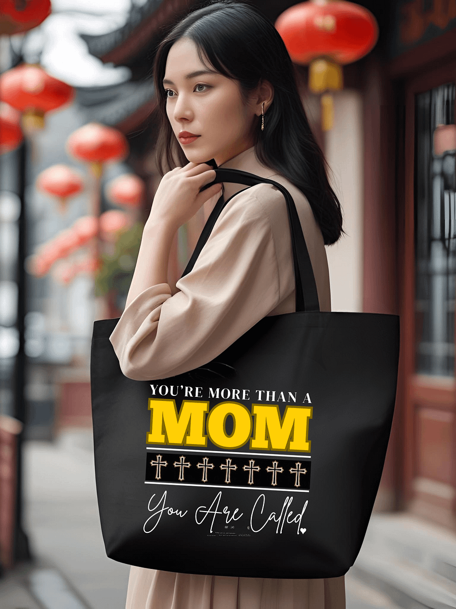 You`re More Than A MOM - You Are Called | Christian Mom Organic Tote Bag | Faith-Based Gift for Moms product image (1)