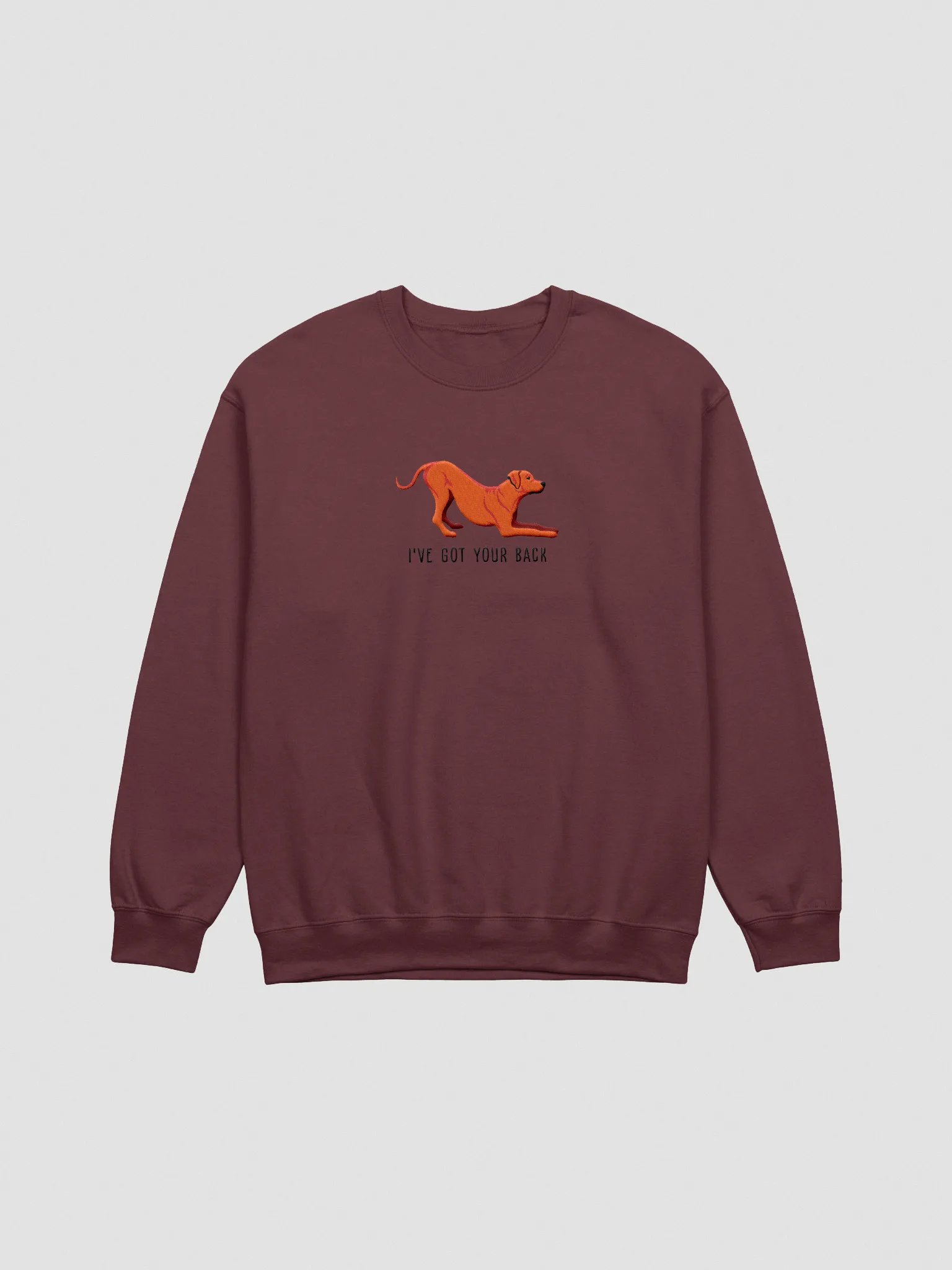 I've Got Your Back Sweatshirt (Embroidered) of a Rhodesian Ridgeback(Red) product image (3)