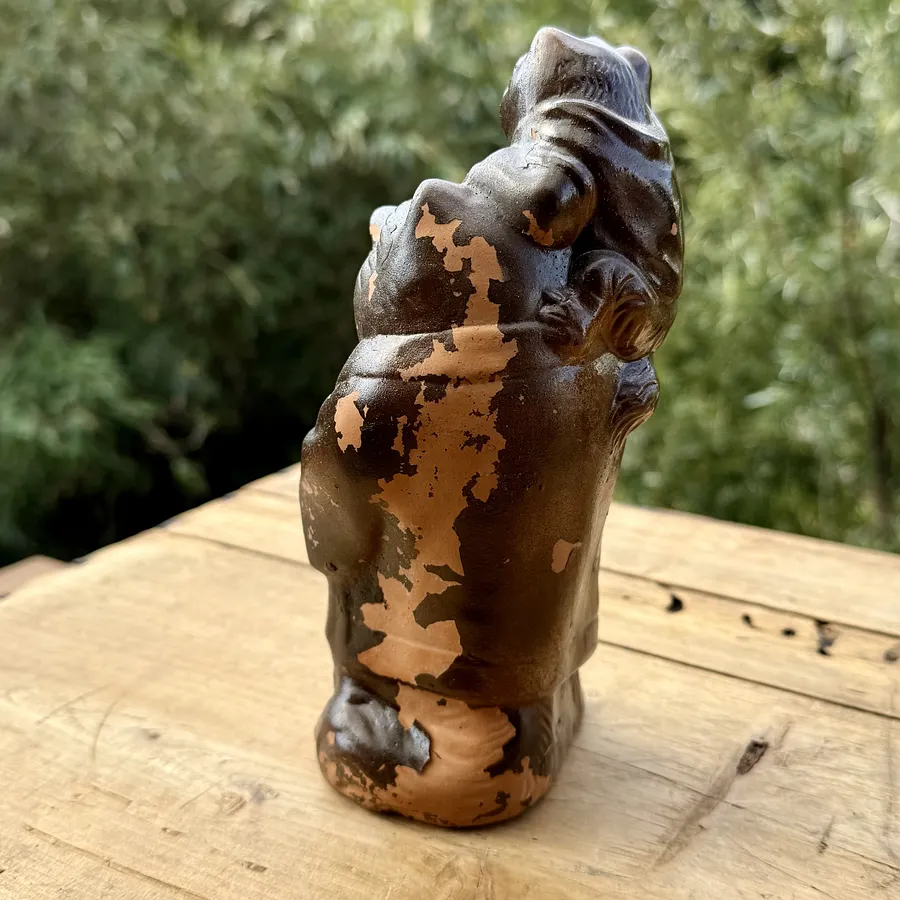 🎎 Japan Antique Roadshow – Vintage Showa-Era Tanuki Statue with Child product image (5)