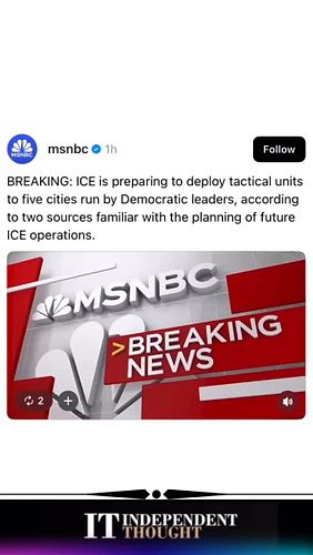 Trump is only going to increase the authoritarianism from here. 

He wants to “normalize” you seeing federal police & troops ...