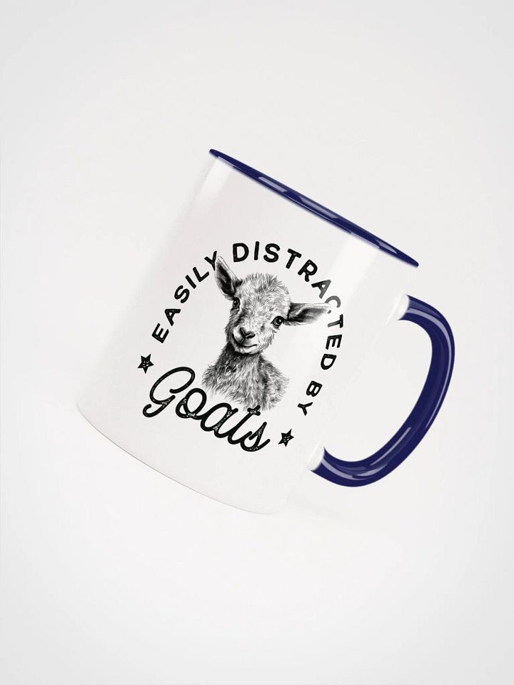 Easily distracted by goats" Ceramic Mug with color inside product image (2)