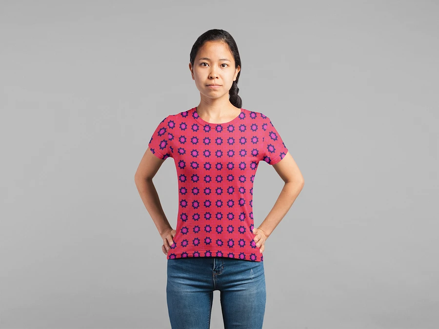 Abstract Red Ladies T Shirt product image (1)