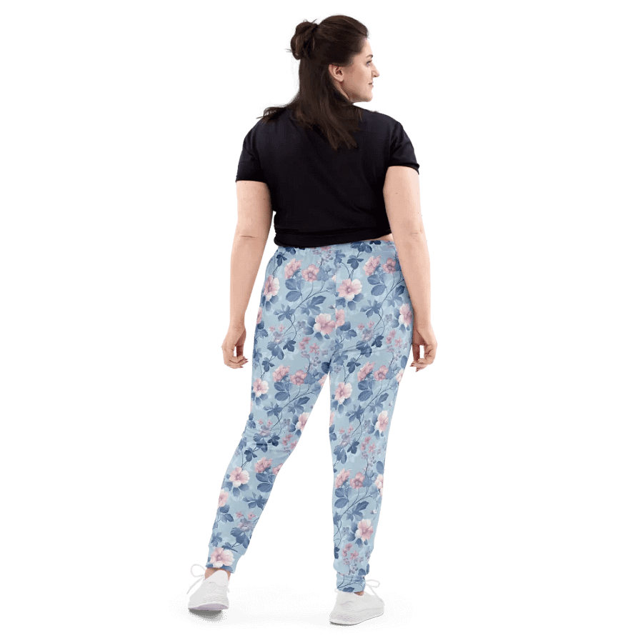 Serene Blue Blossoms Exercise Joggers product image (3)
