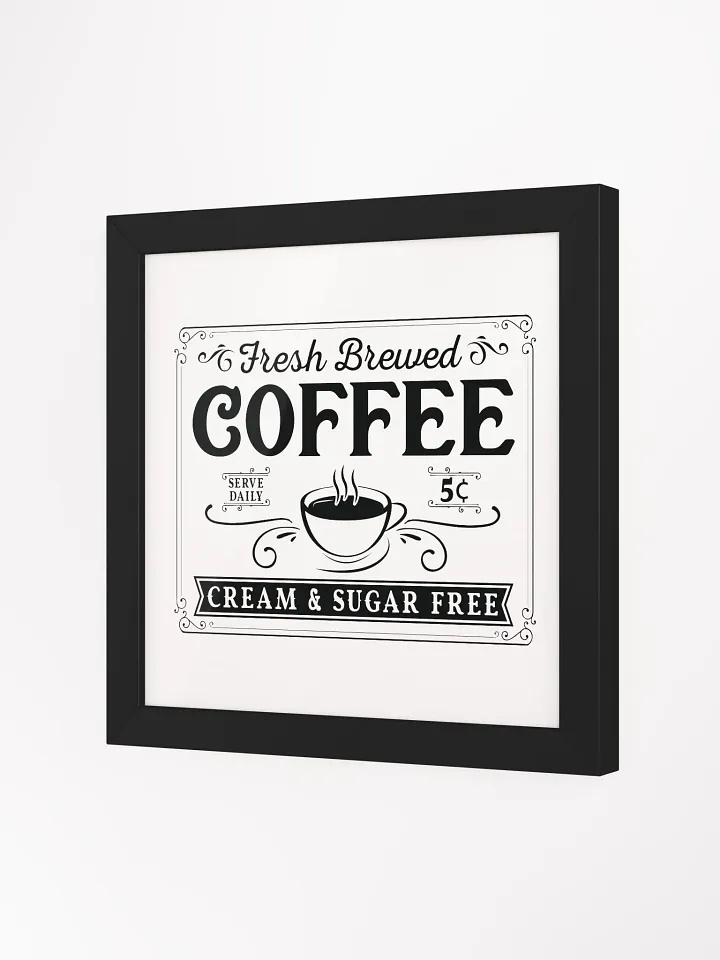 Vintage Fresh Brewed Coffee Framed Poster product image (7)