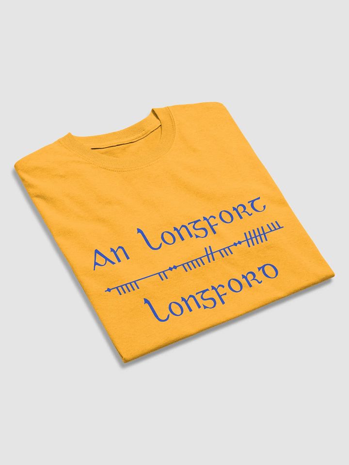Longford/An Longfort Scholastic style Ogham gold printed T-shirt product image (2)
