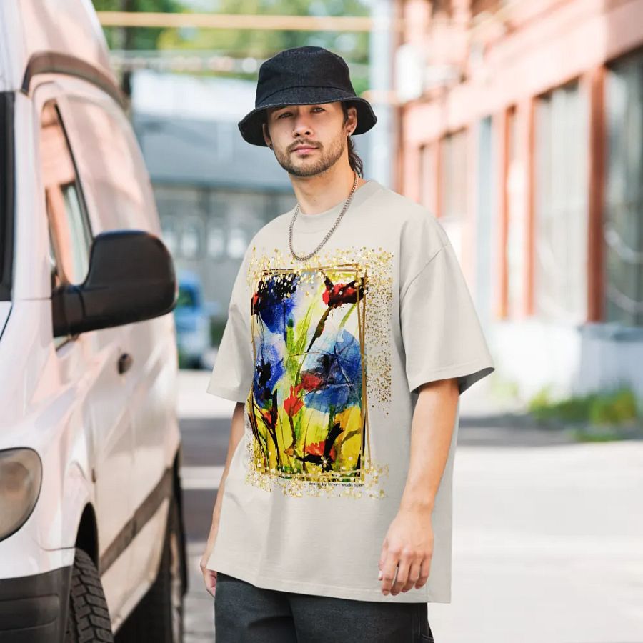 original watercolour painting design printed on shirt product image (6)