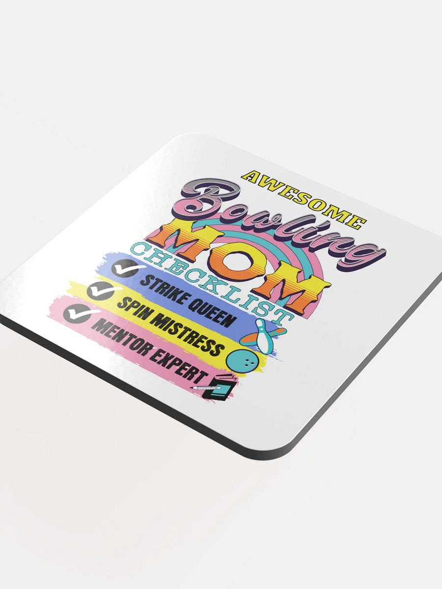 Awesome Bowling Mom Checklist Coaster Set product image (4)