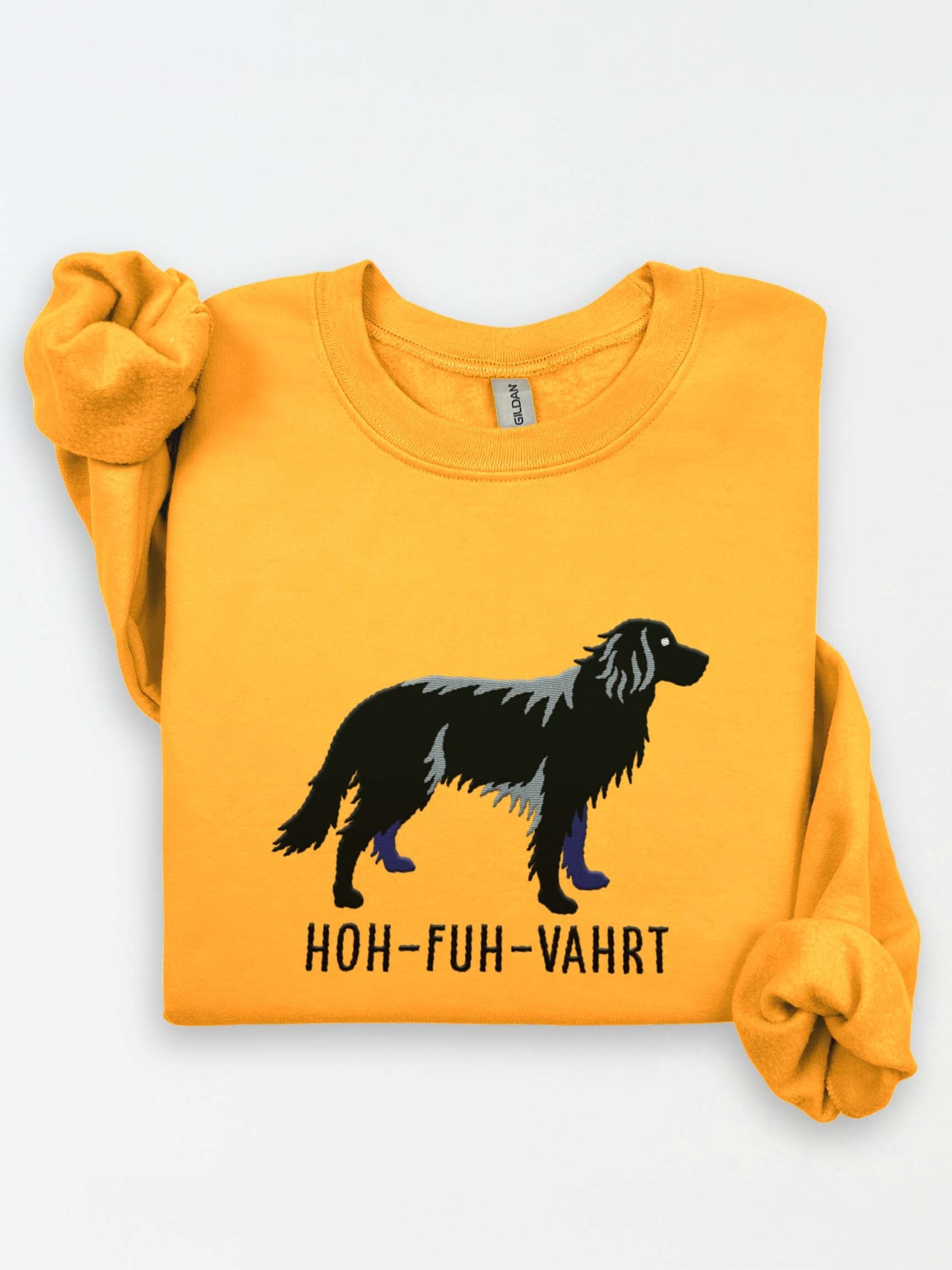 Hoh-Fuh-Vahrt Sweatshirt (Embroidered) of a Hovawart(Black) product image (1)