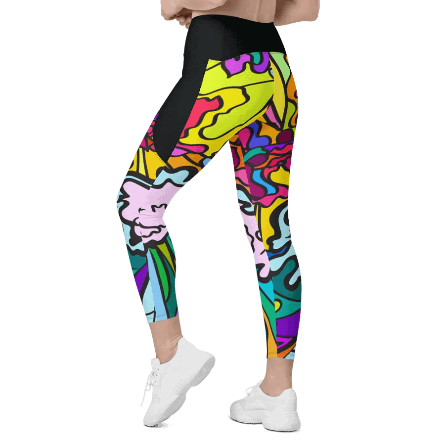 Vibrant Harmony All-Over Leggings - Wave at Sunset product image (7)