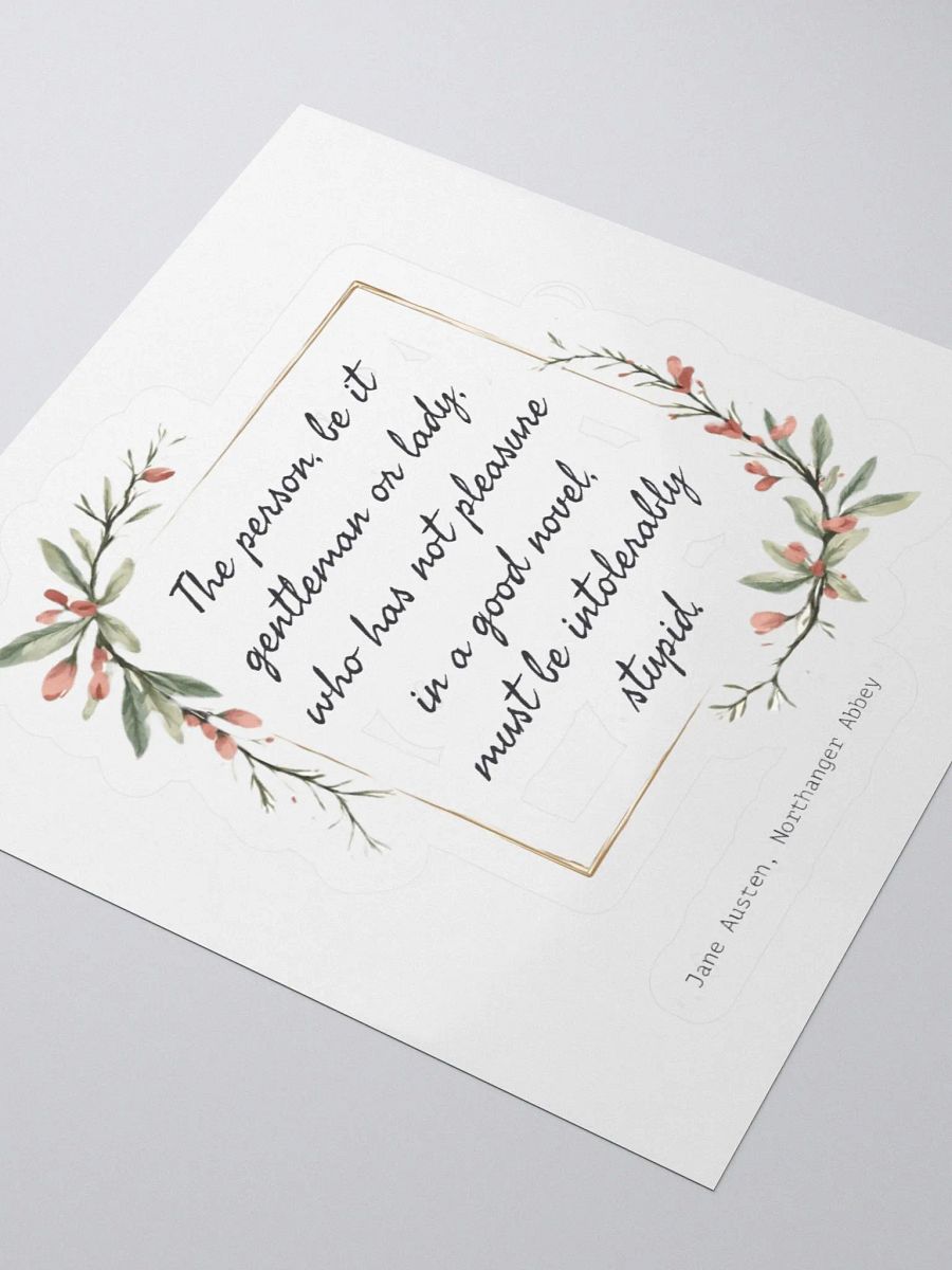 Pleasure in a Good Novel Austen Sticker product image (7)