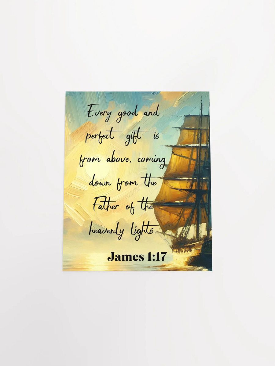 Heavenly Lights Sailing Ship Poster/James 1:17 product image (4)