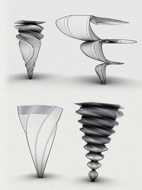 Polygonal Tower Parametric Facade Design Grasshopper Rhino Files Download product image (3)