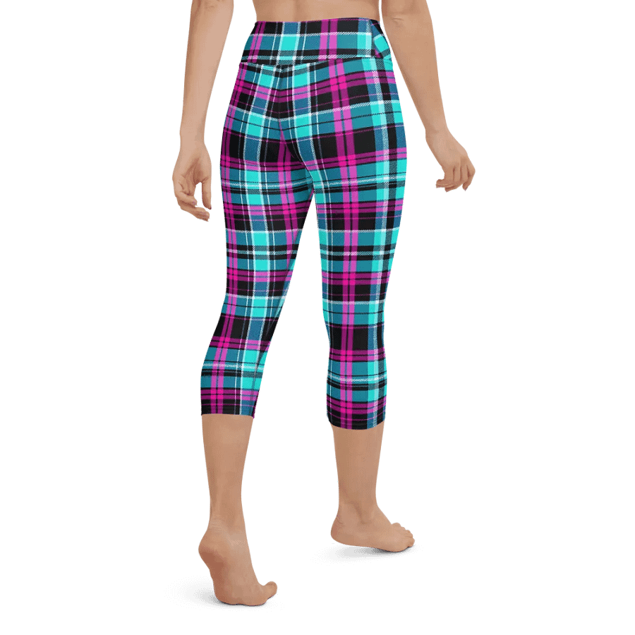 ZABU 90s tartan Yoga Capri Leggings product image (2)