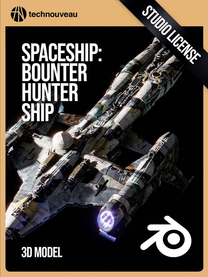3D Model - Spaceship - Bounty Hunter Ship (Studio License) product image (1)