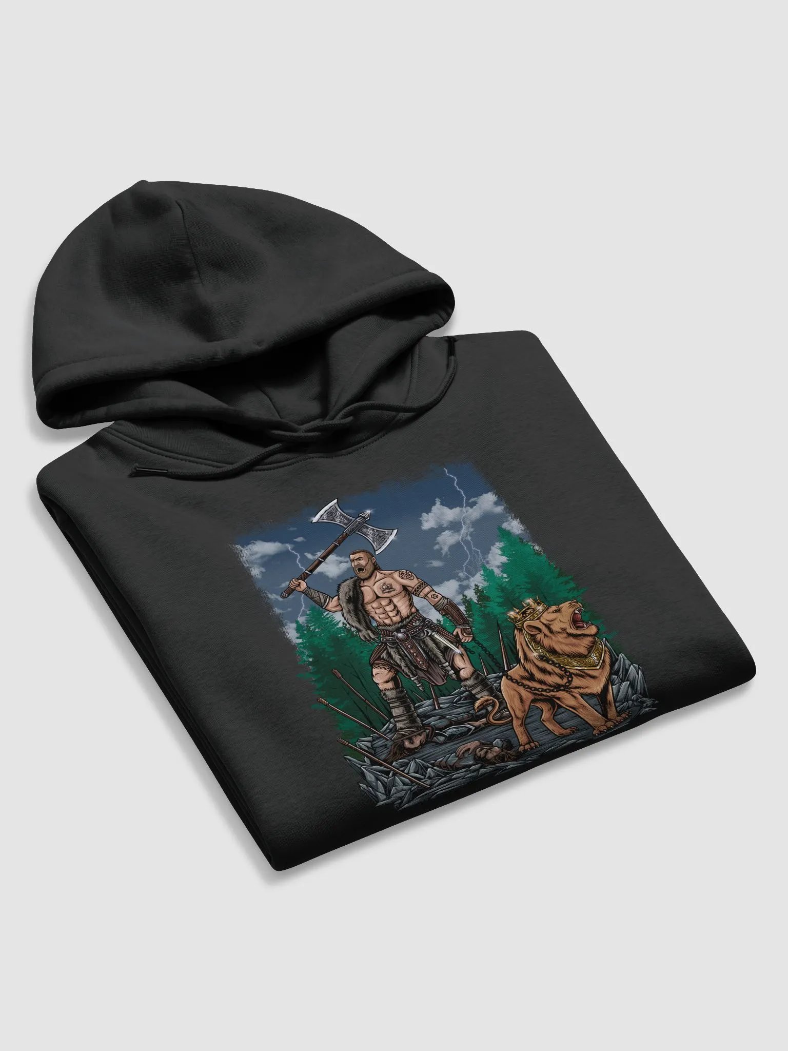 The Viking After A Battle Hoodie - Black product image (6)