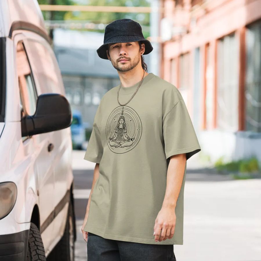 [Meditation 2 - Black] Oversized T-Shirt product image (20)