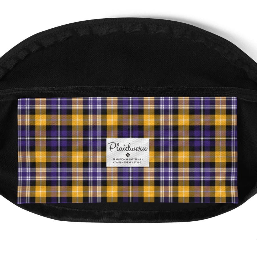 Purple and Yellow Gold Plaid Fanny Pack product image (6)